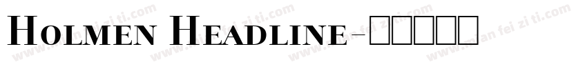 Holmen Headline字体转换
